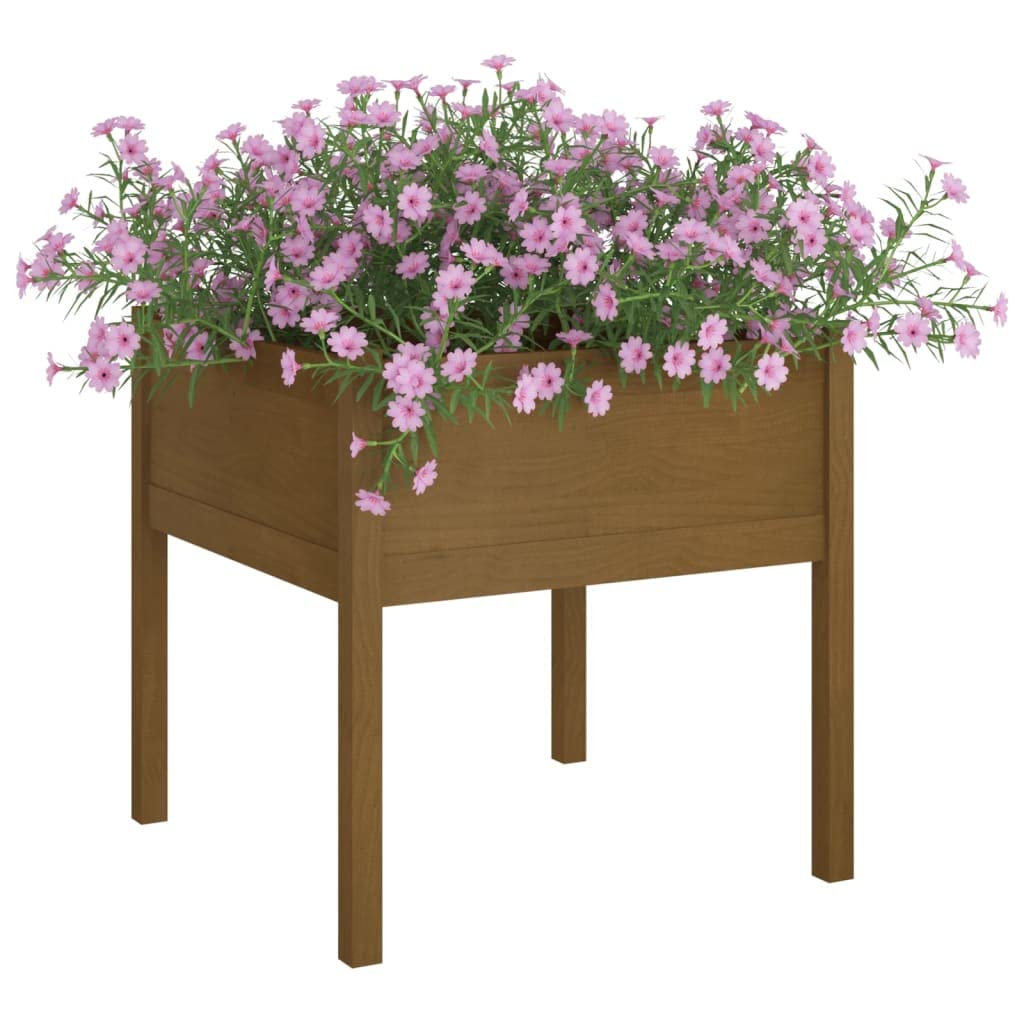 Foto 4 pulgar | Jardineras Vidaxl  Madera Maciza De Pino  Color Marrón Miel  70 X 70 Cm - Venta Internacional.