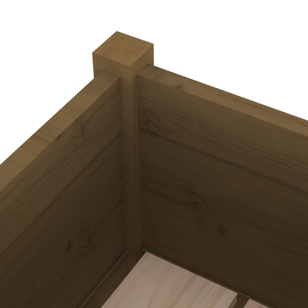 Foto 7 pulgar | Jardineras Vidaxl  Madera Maciza De Pino  Color Marrón Miel  70 X 70 Cm - Venta Internacional.