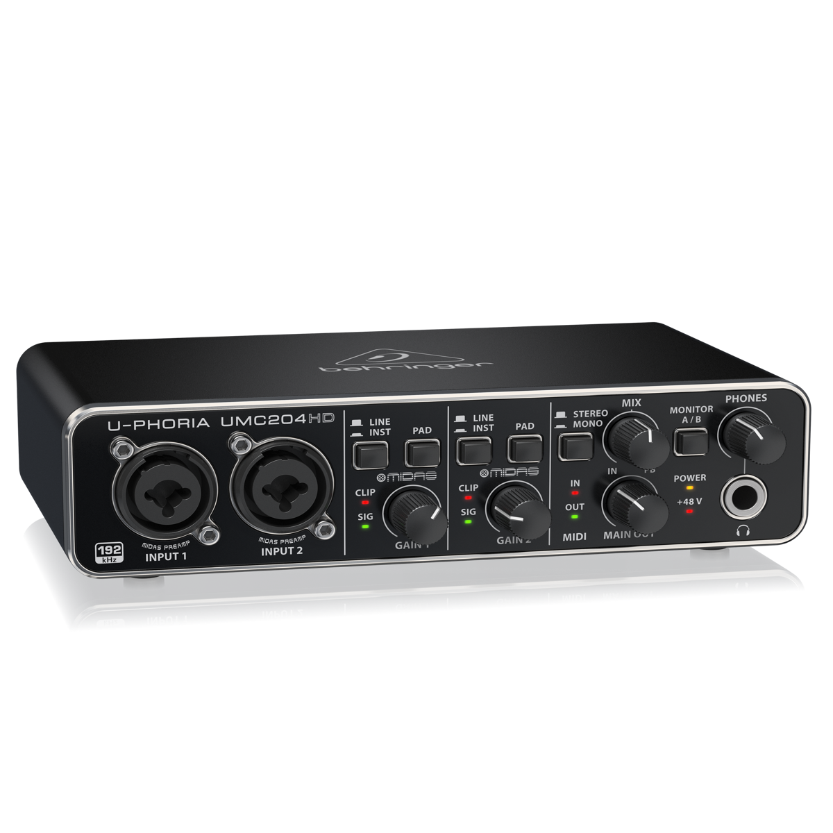 Foto 3 pulgar | Interfaz de Audio Behringer U-phoria Umc204hd color Negro USB 2 x 4