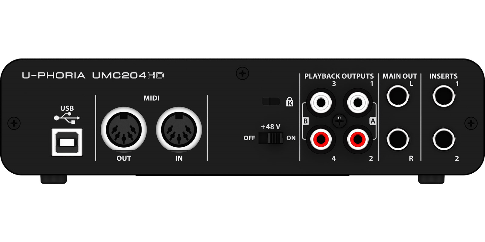Foto 6 pulgar | Interfaz de Audio Behringer U-phoria Umc204hd color Negro USB 2 x 4