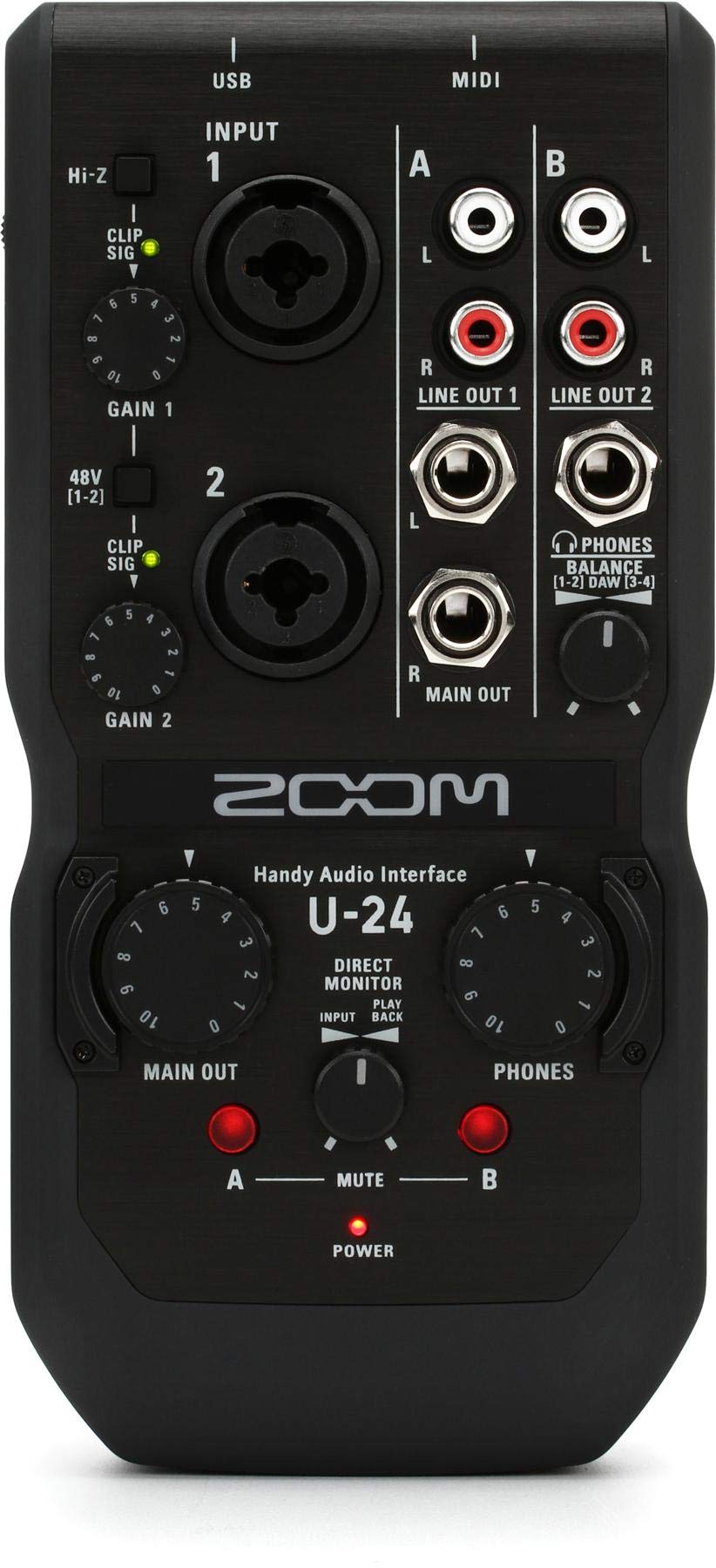 Foto 1 | Interfaz De Audio Zoom U-24 De 2 Canales, 24 Bits/96 Khz Con 2 Preamplificadores - Venta Internacional.