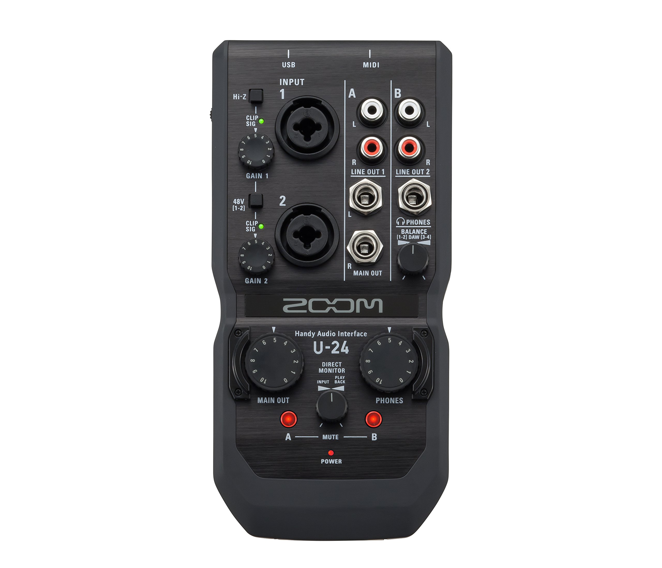 Foto 3 | Interfaz De Audio Zoom U-24 De 2 Canales, 24 Bits/96 Khz Con 2 Preamplificadores - Venta Internacional.