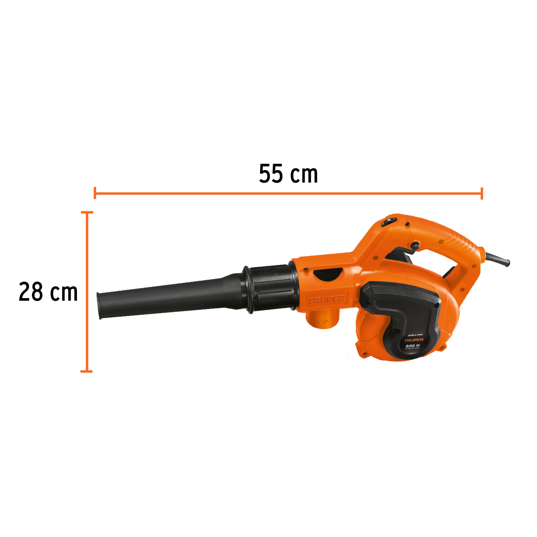 Foto 4 pulgar | Sopladora/Aspiradora Eléctrica Truper color Naranja 800 W + Accesorios