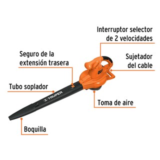 Foto 3 | Sopladora/Aspiradora Eléctrica Truper color Naranja con Bolsa Recolectora 1,440W