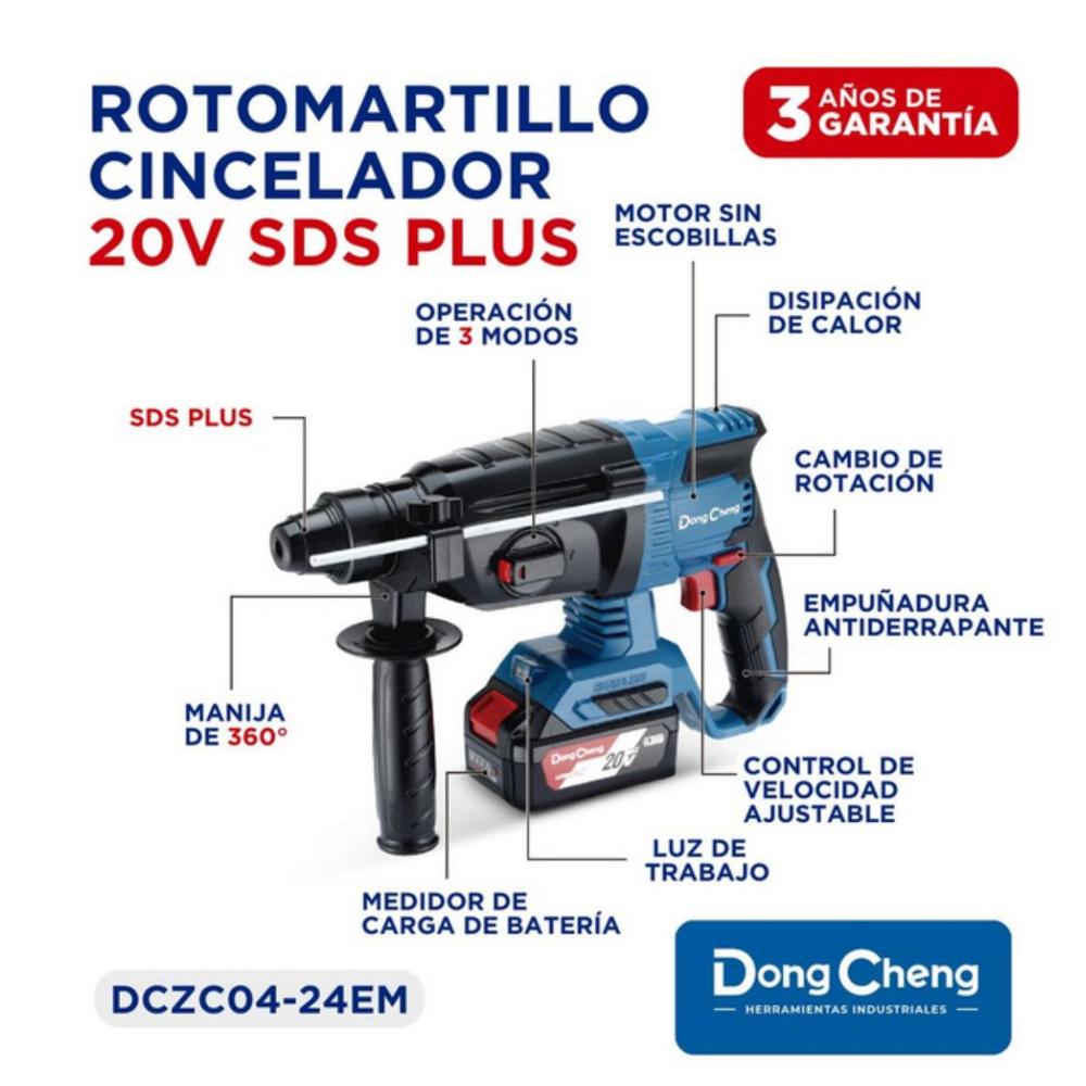 Foto 8 pulgar | Sopladora + Rotomartillo Sds Plus Inalámbricos 20v Dongcheng