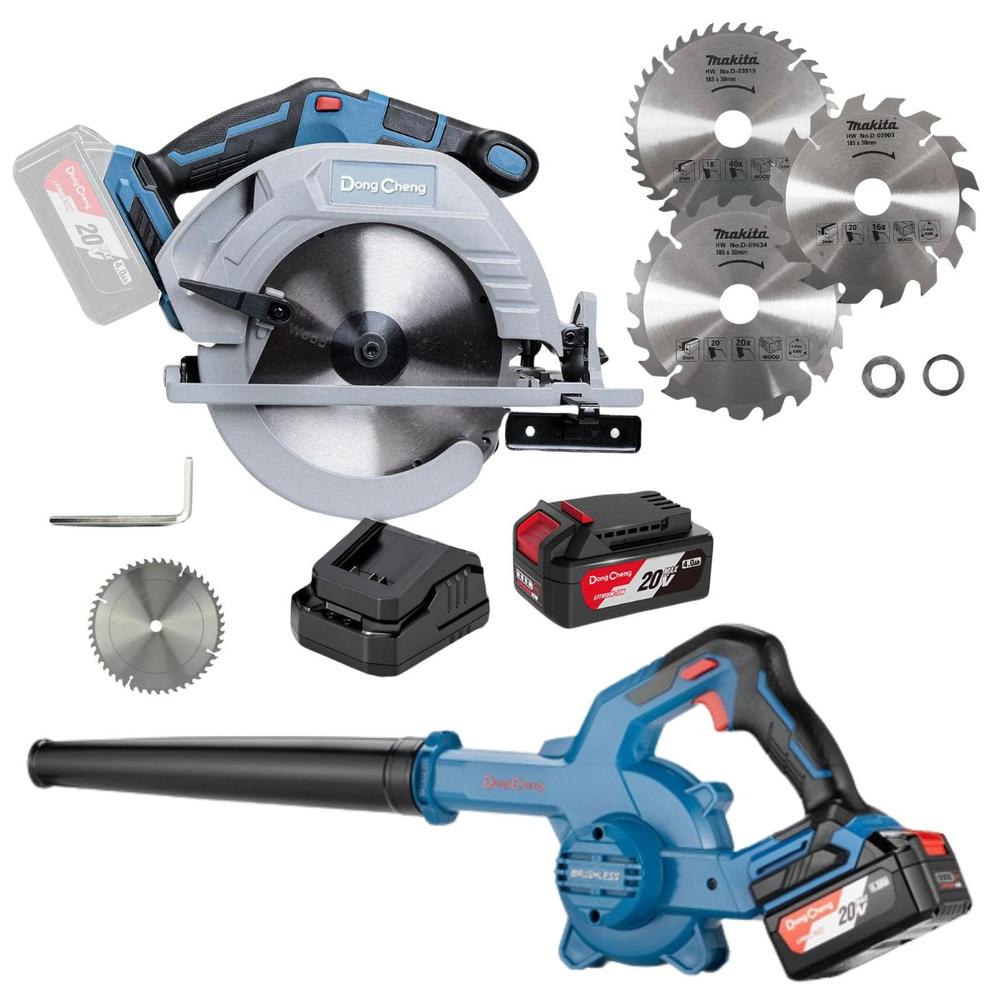 Sopladora Industrial y Sierra Circular Dong Cheng de 20 v