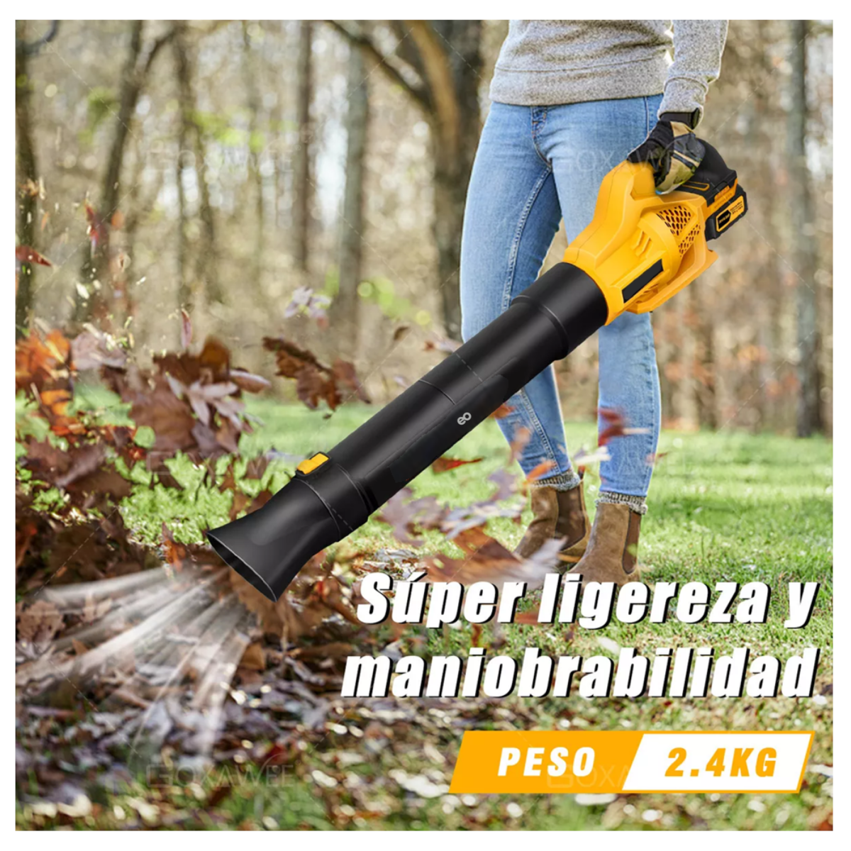 Foto 3 pulgar | Sopladora Inalambrica Para Jardineria Safe Imports Esi-18810 Amarillo