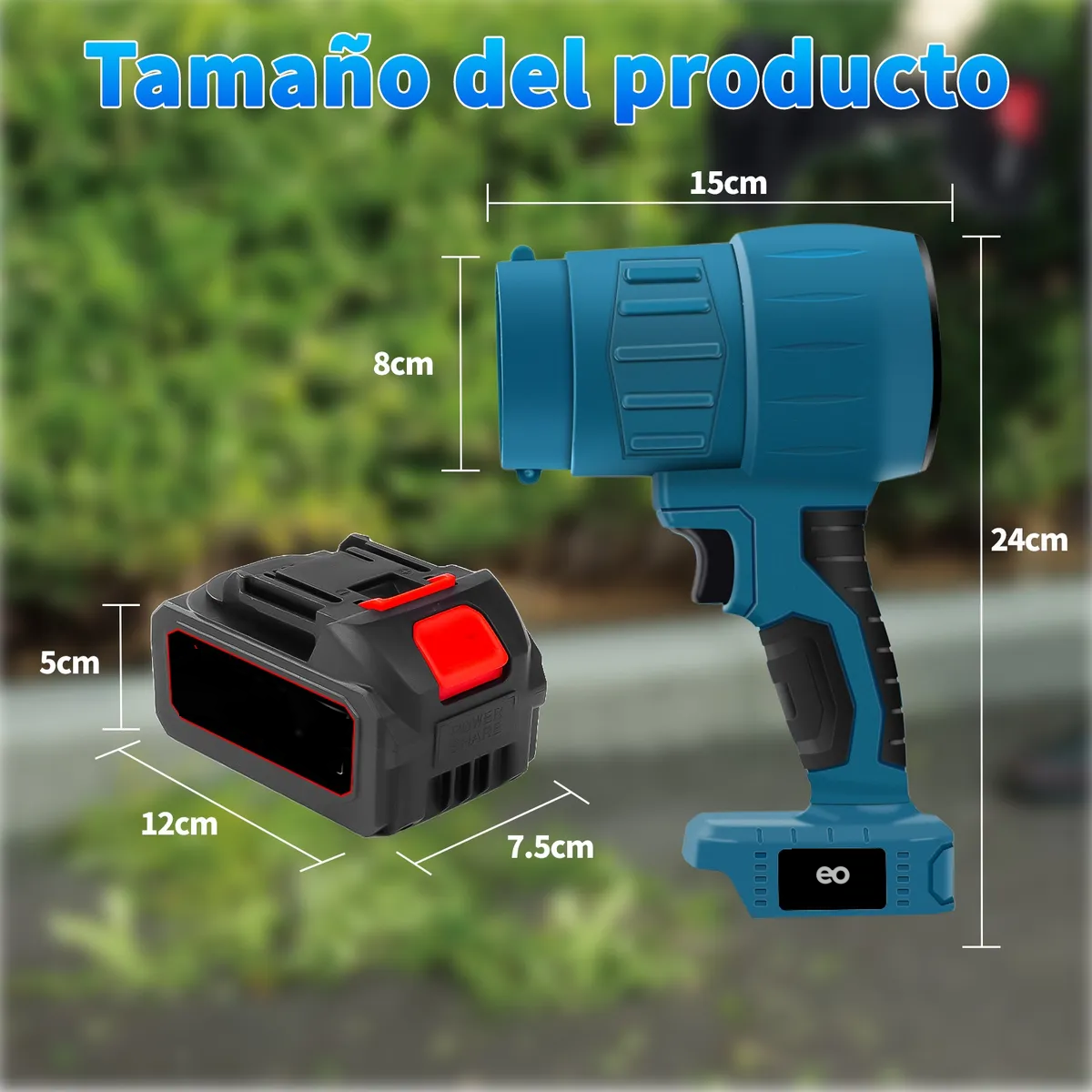 Foto 4 pulgar | Soplador De Secado De Turbina Inalámbrico 800w Portatil Eo Safe Imports Esi-19751 Azul