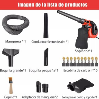 Foto 3 | Sopladora Aspiradora De Aire Eléctrica Portáti Potencia Eo Safe Imports Esi-19752 Rojo