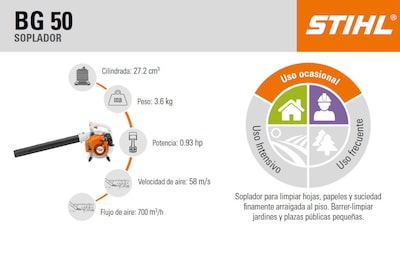 Foto 3 | Sopladora De Jardín Stihl Bg50