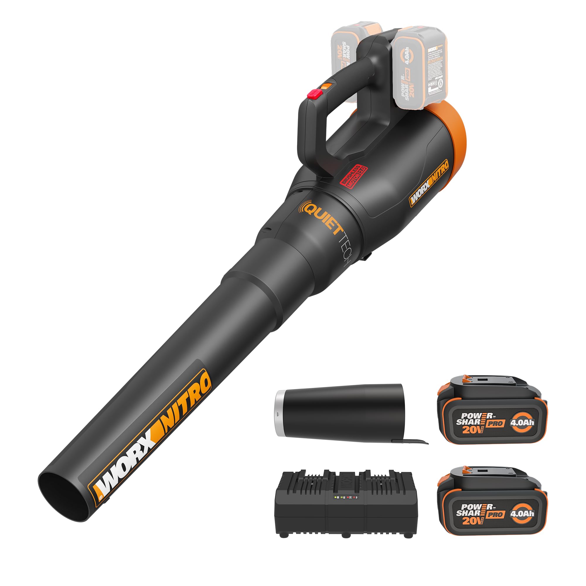 Foto 2 pulgar | Soplador De Hojas Worx Nitro 40 V Inalámbrico 180 Mph 530 Cfm Wg581.1 - Venta Internacional.