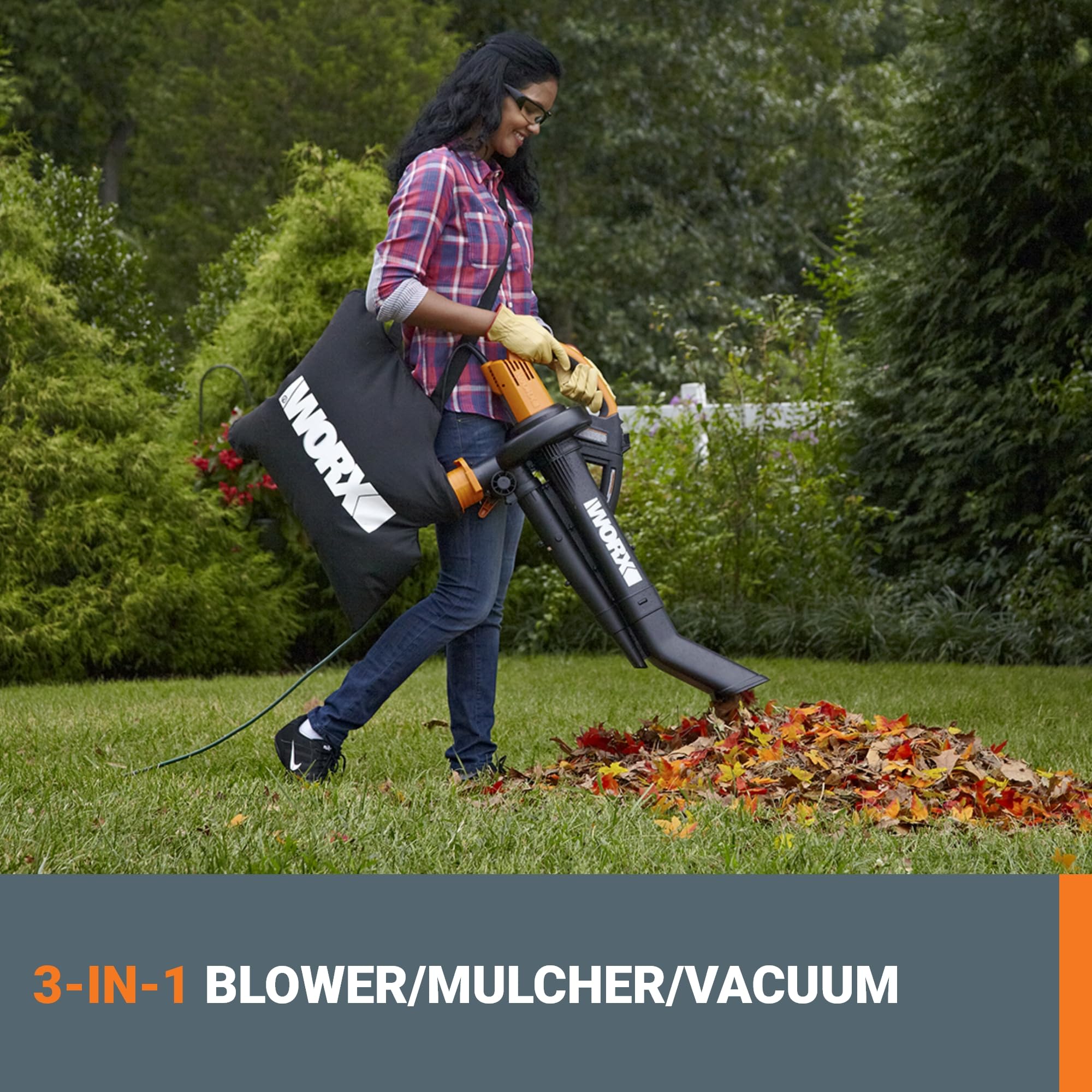 Foto 4 pulgar | Soplador De Hojas Worx Trivac Eléctrico 3 En 1, 350 Cfm 210 Mph, Wg505.2 - Venta Internacional.
