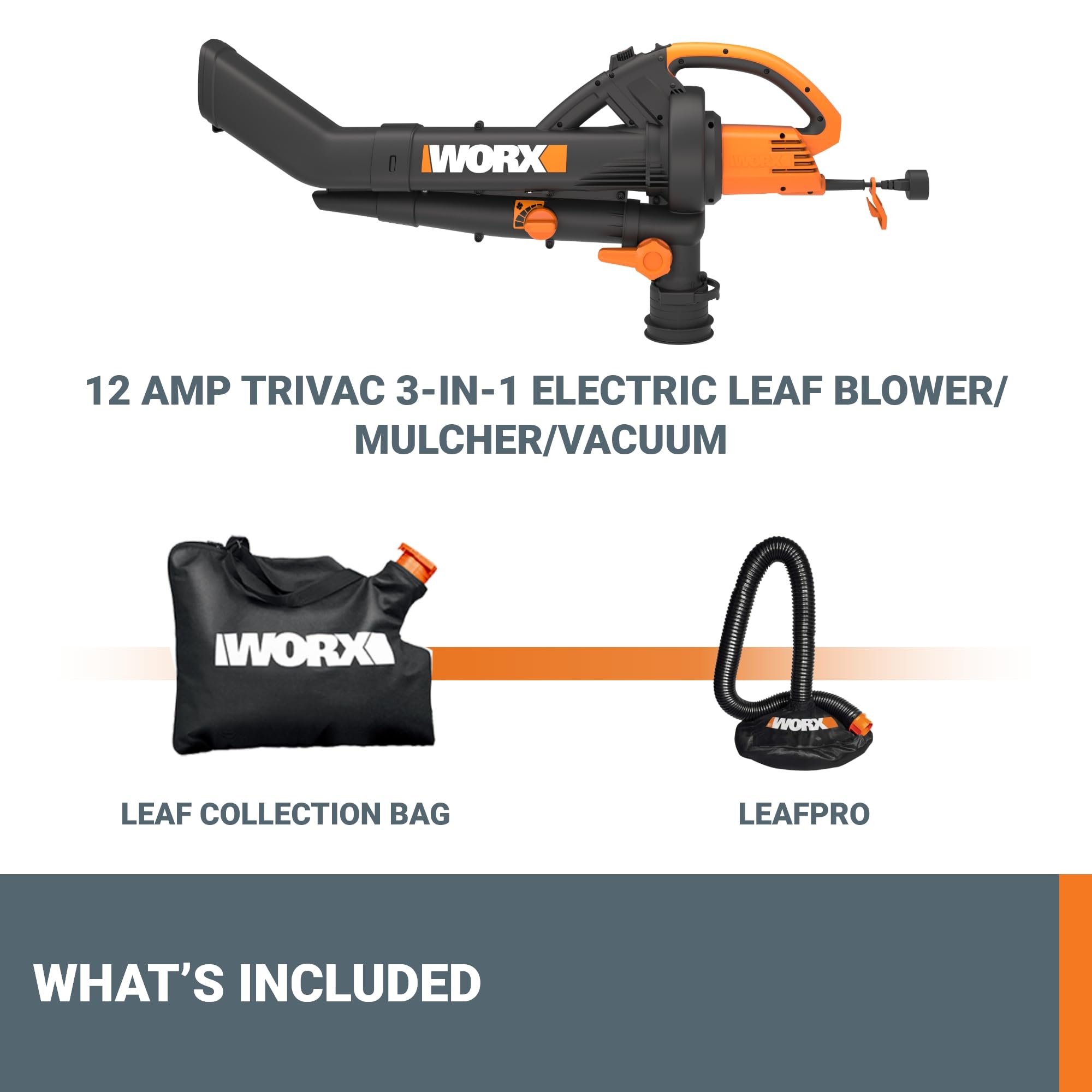 Foto 7 | Soplador De Hojas Worx Trivac Eléctrico 3 En 1, 350 Cfm 210 Mph, Wg505.2 - Venta Internacional.
