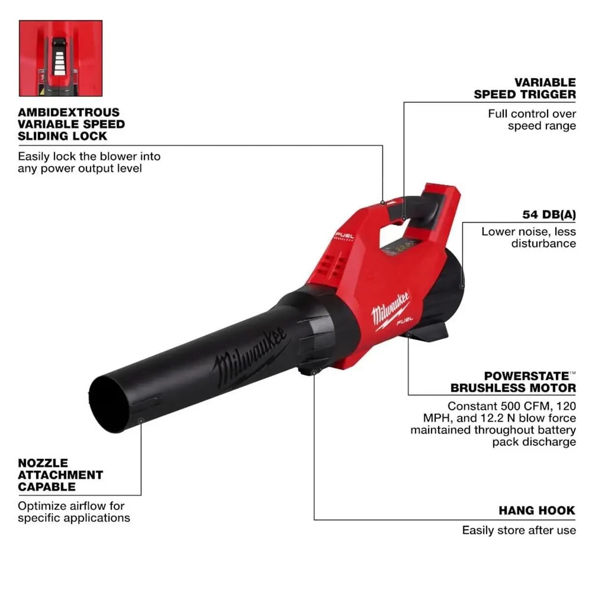 Foto 3 pulgar | Soplador Milwaukee M18 Fuel 3017-20 (solo Herramienta) - Venta Internacional.