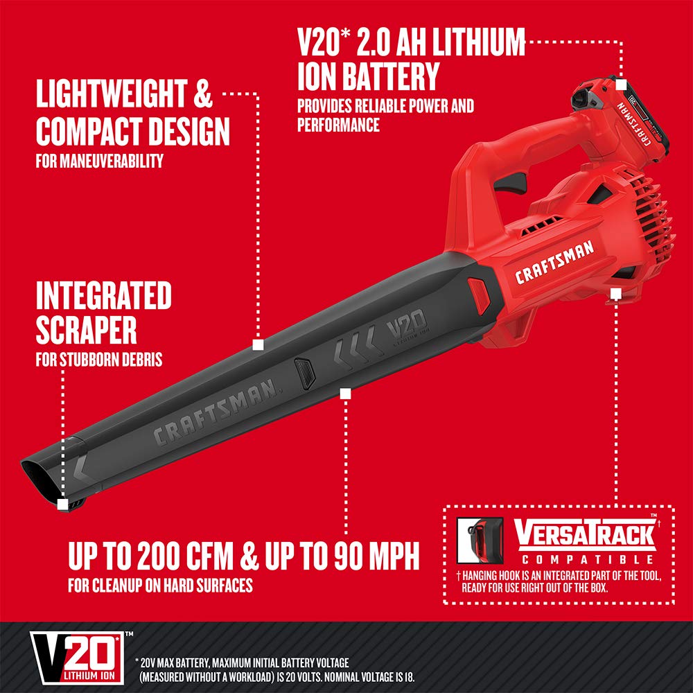 Foto 4 pulgar | Cortadora De Setos Y Soplador De Hojas Inalámbrico Craftsman V20 - Venta Internacional.