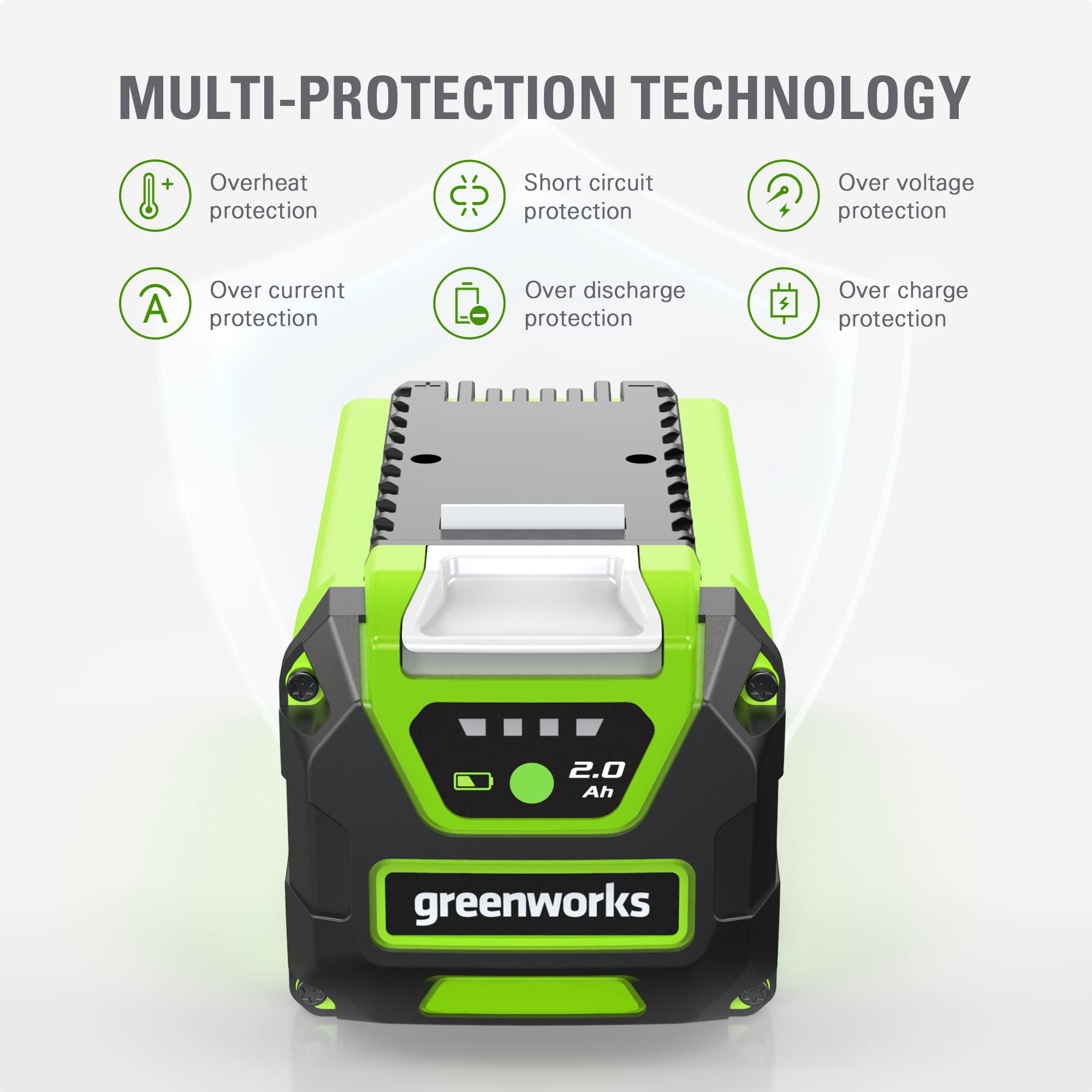 Foto 3 pulgar | Batería Greenworks De Iones De Litio De 40 V Y 2.0 Ah Para Más De 75 Herramientas - Venta Internacional.