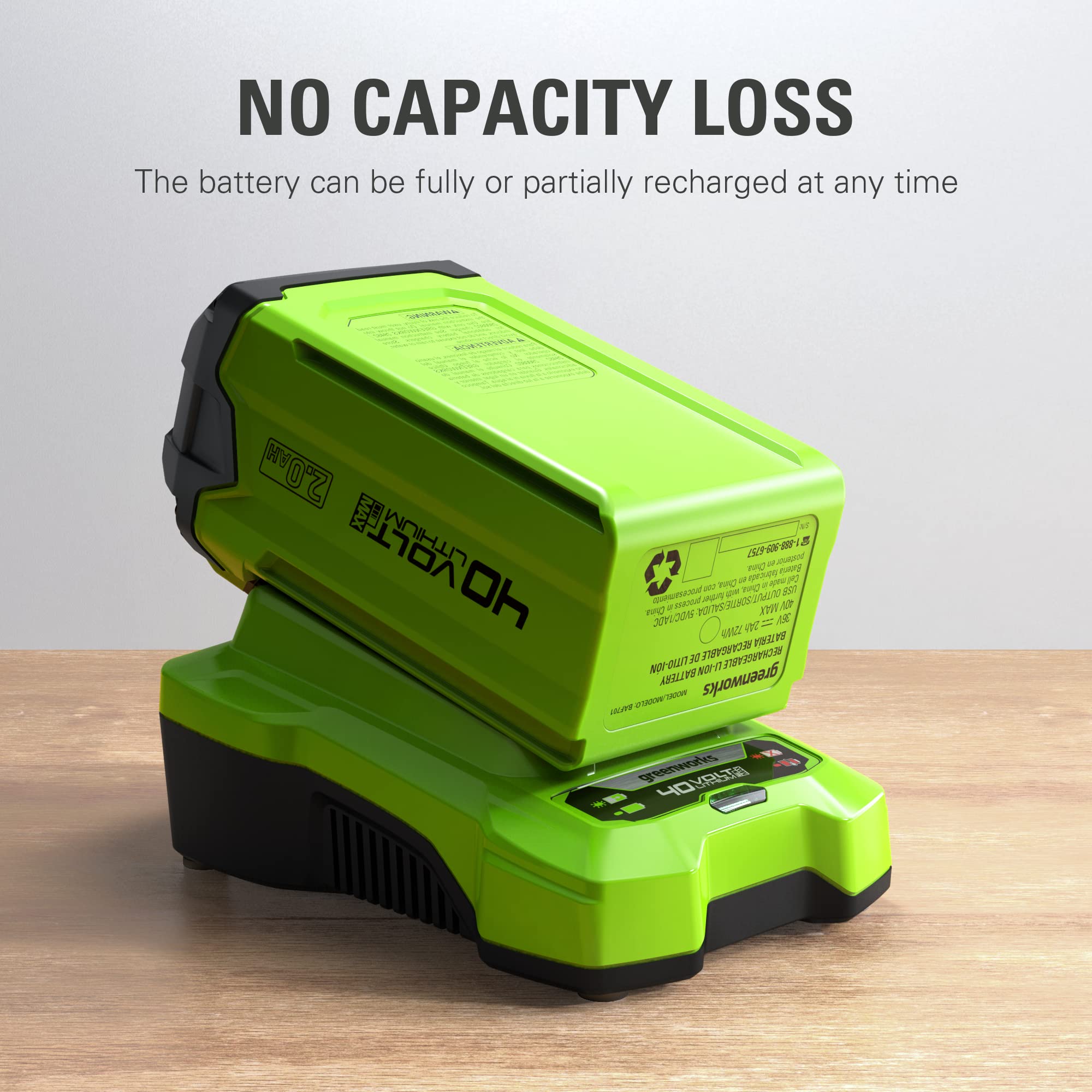 Foto 7 pulgar | Batería Greenworks De Iones De Litio De 40 V Y 2.0 Ah Para Más De 75 Herramientas - Venta Internacional.