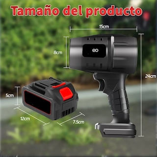 Foto 2 | Sopladora Aire Inalámbrica Eléctrica Portátil Soplador Hojas Eo Safe Imports Esi-19754 Negro