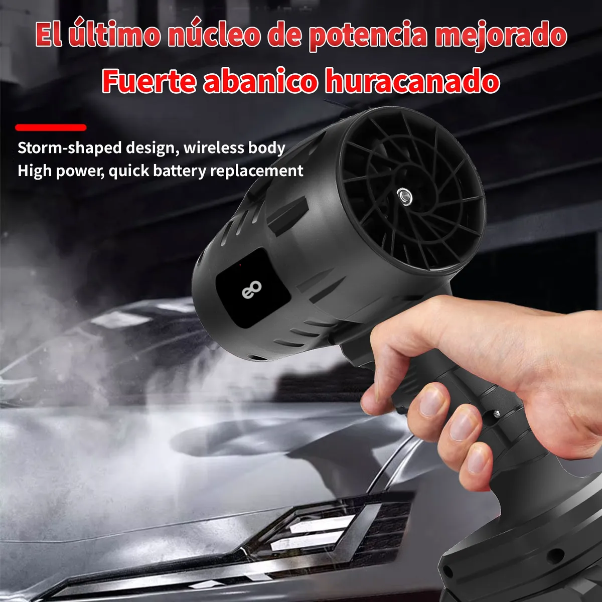 Foto 4 pulgar | Sopladora Aire Inalámbrica Eléctrica Portátil Soplador Hojas Eo Safe Imports Esi-19754 Negro