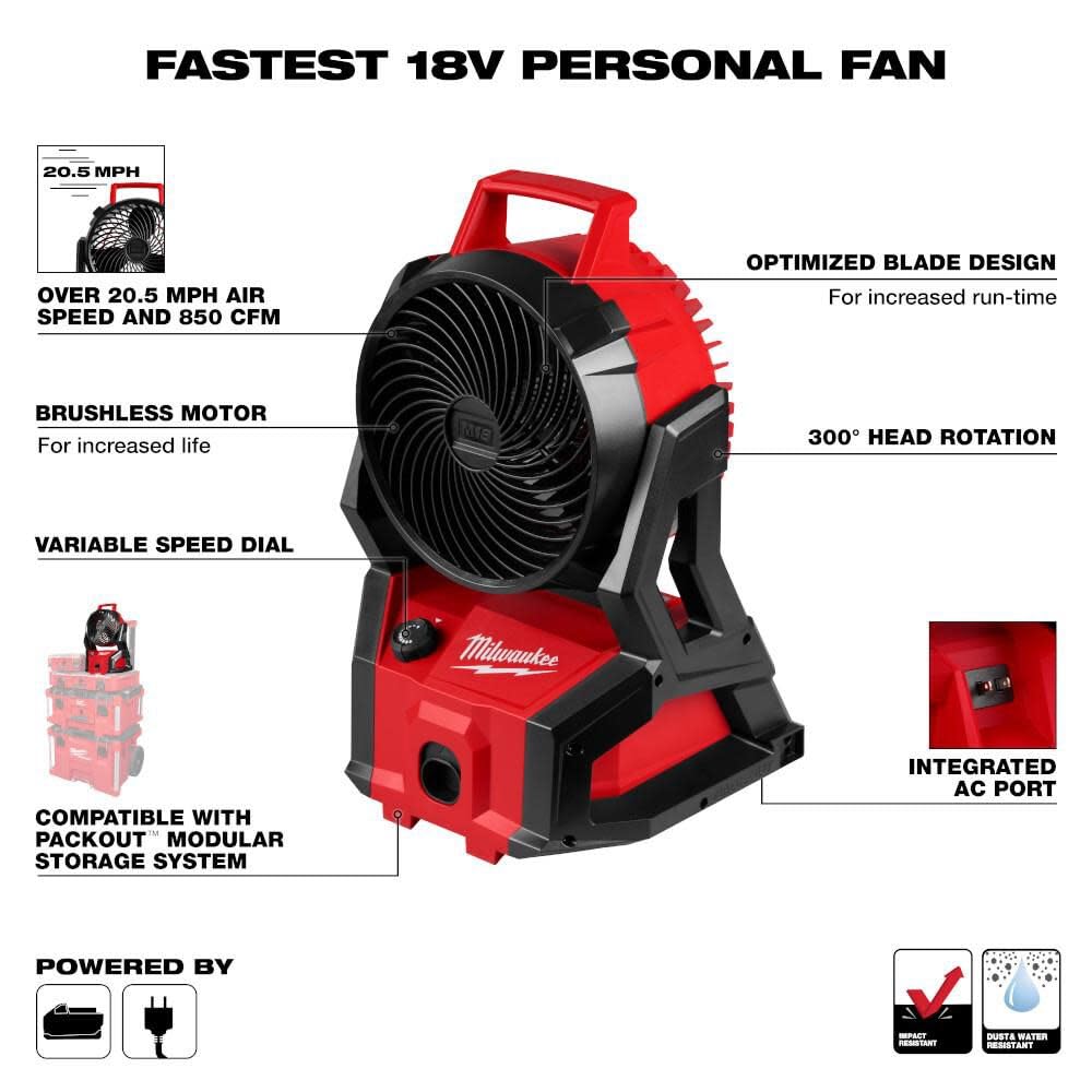 Foto 7 pulgar | Herramienta Básica Fan Milwaukee Storekid M18 Sin Escobillas Packout - Venta Internacional.