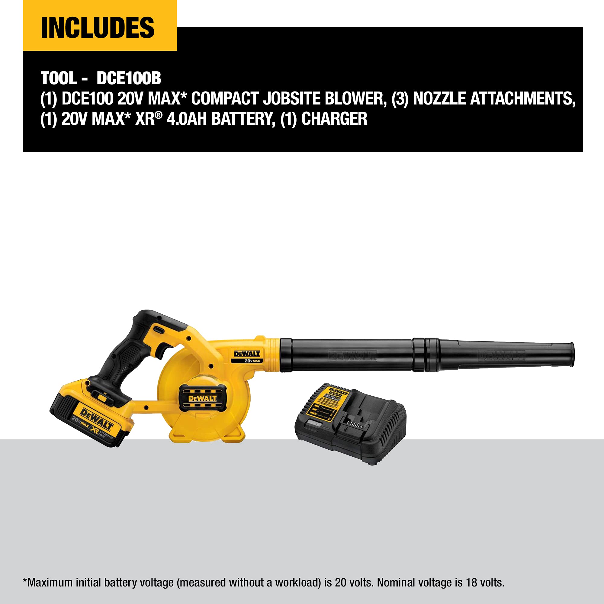 Foto 3 pulgar | Soplador Dewalt Dce100m1 De 20 V Máx* Compacto Con Flujo De Aire De 100 Cfm - Venta Internacional.