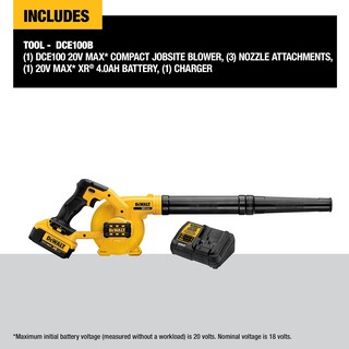 Foto 2 | Soplador Dewalt Dce100m1 De 20 V Máx* Compacto Con Flujo De Aire De 100 Cfm - Venta Internacional.