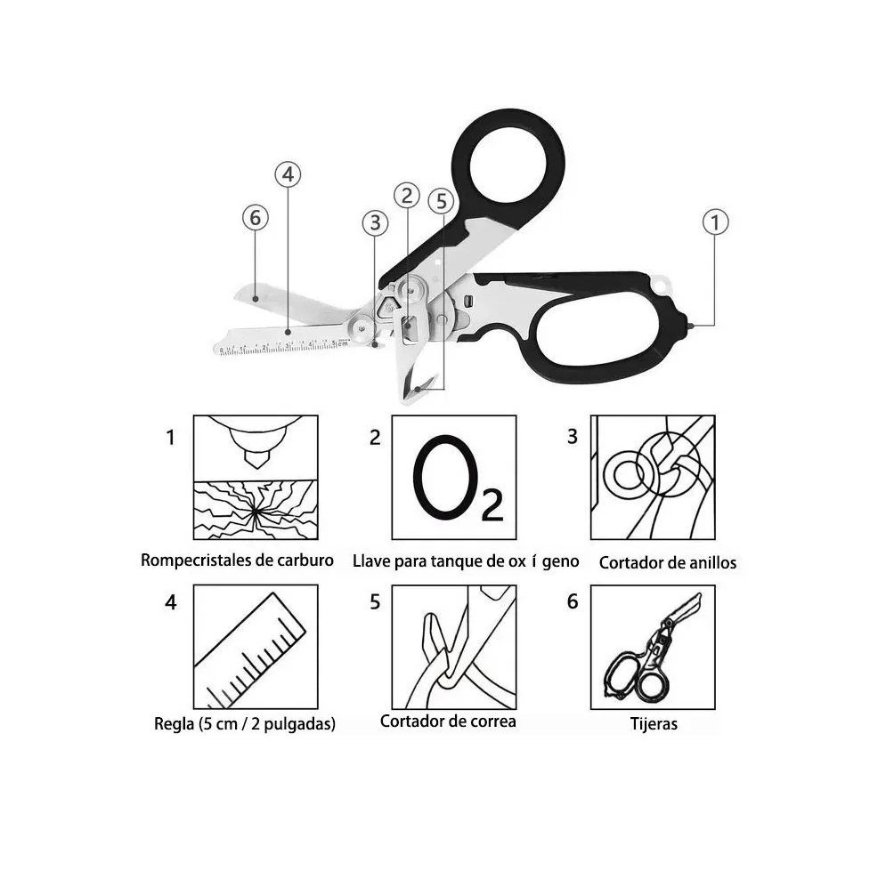 Foto 2 | Tijeras Multifunción de Respuesta de Emergencia