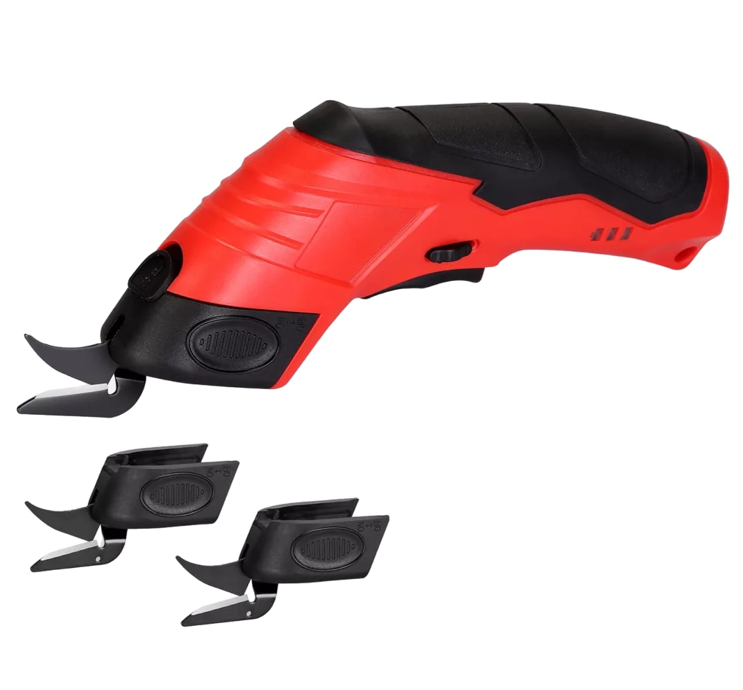 Tijera Eléctricas Para Cortar De Tela Inalámbrica Recargable Rojo/negro $519