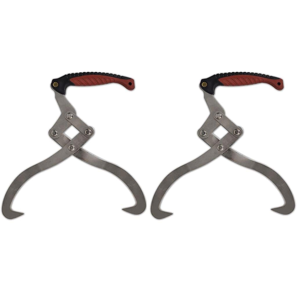 Pinzas Para Troncos Vidaxl De Acero Duradero Con Mango De Tpr, Juego De 2 - Venta Internacional. $1,685