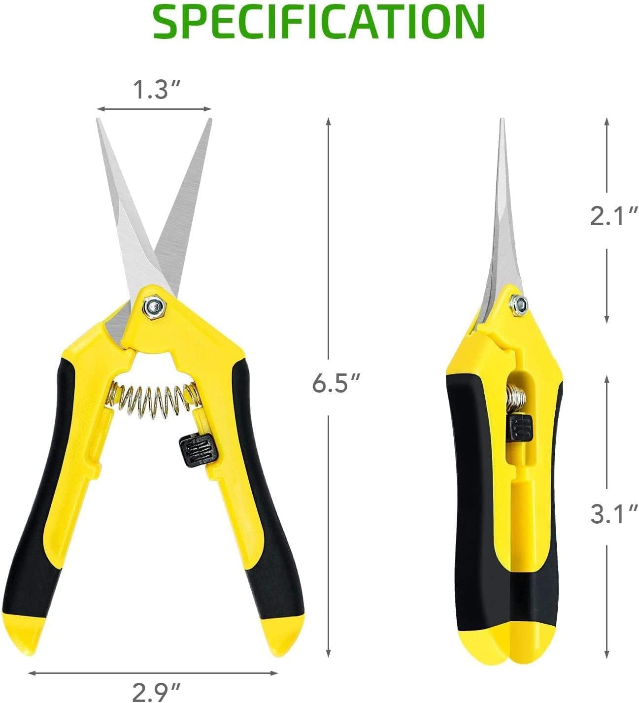 Foto 6 pulgar | Tijeras De Podar Ipower De 6.5 Pulgadas Con Cuchillas De Acero Inoxidable, 4 Unidades - Venta Internacional.