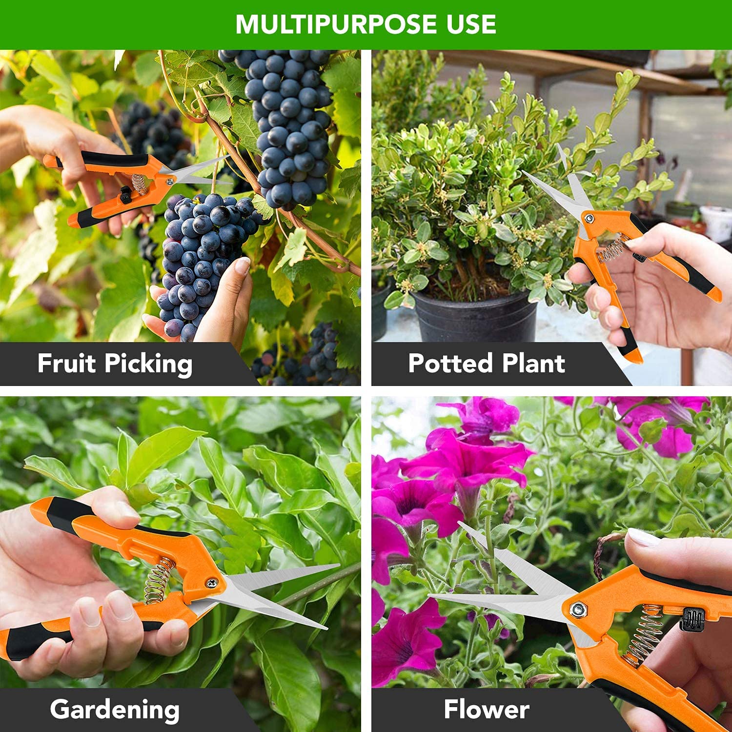 Foto 7 | Tijeras De Jardinería Ipower, Podadora Manual De 16,5 Cm, 4 - Venta Internacional.