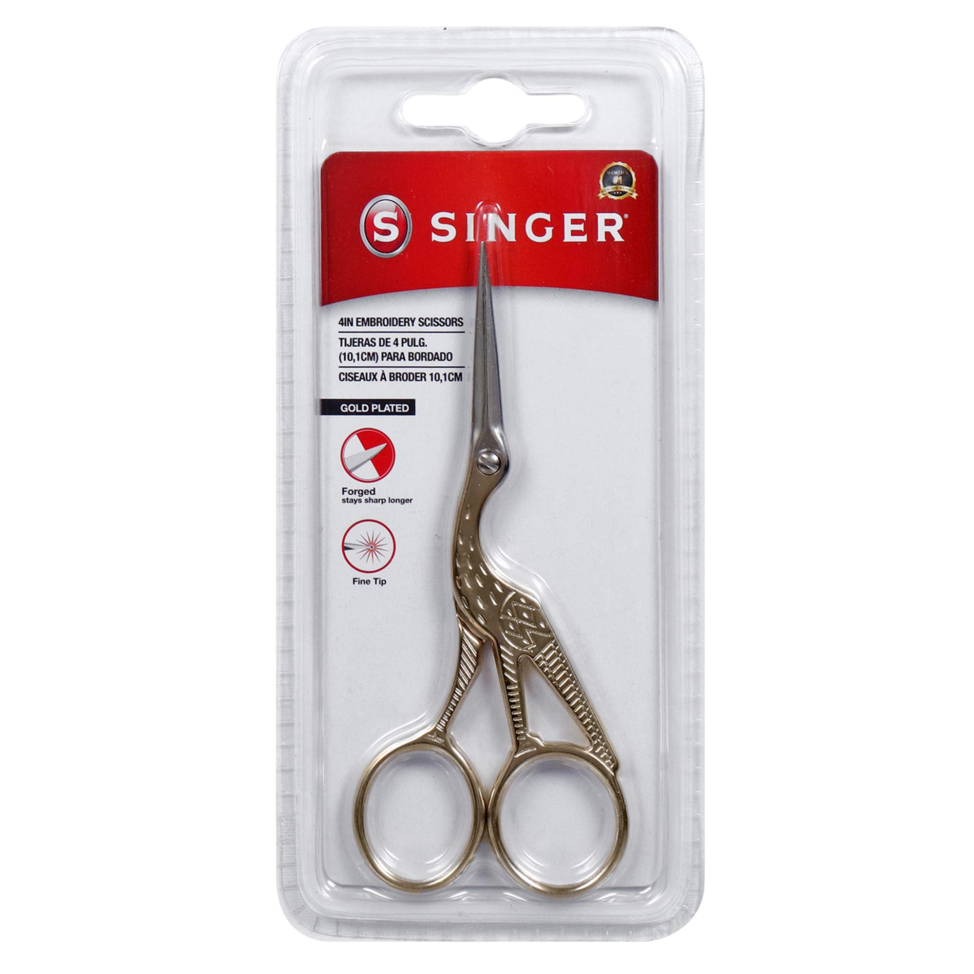 Tijeras De Bordar Forjadas Singer De 4 Pulgadas Con Punta Curva Para Coser, Punto De Cruz, Manualida - Venta Internac