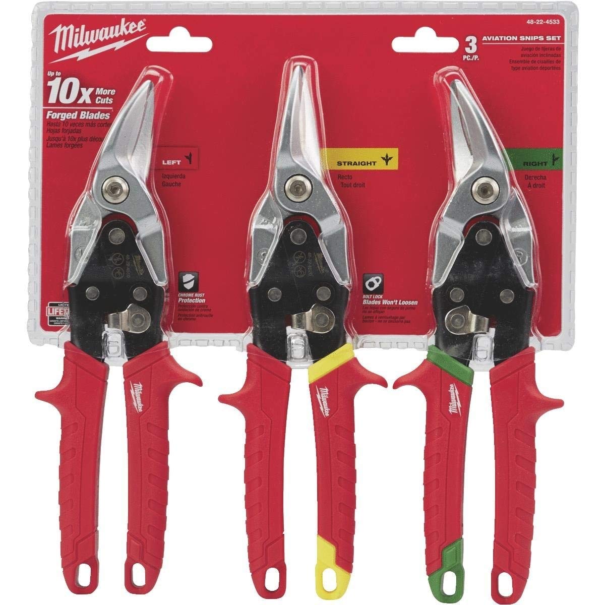 Foto 2 pulgar | Set De Tijeras Milwaukee 48-22-4533 Aviation De 3 Piezas - Venta Internacional.