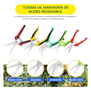Foto 3 | Kit De Tijeras De Jardinería Para Podar Profesional Jardín Eo Safe Imports Esi-19748 Multicolor