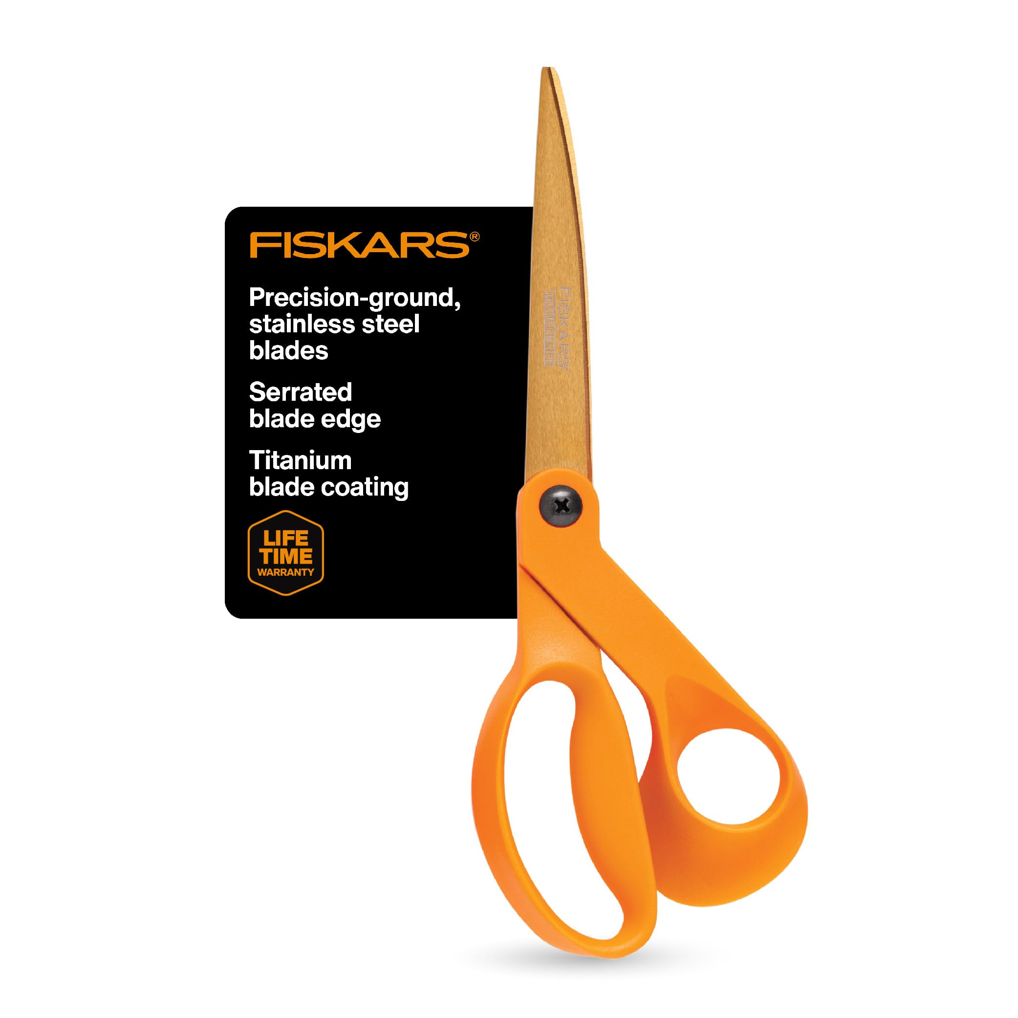 Foto 2 pulgar | Tijeras Shop Fiskars De Titanio Y Acero Inoxidable  23 Cm  Color Naranja - Venta Internacional.