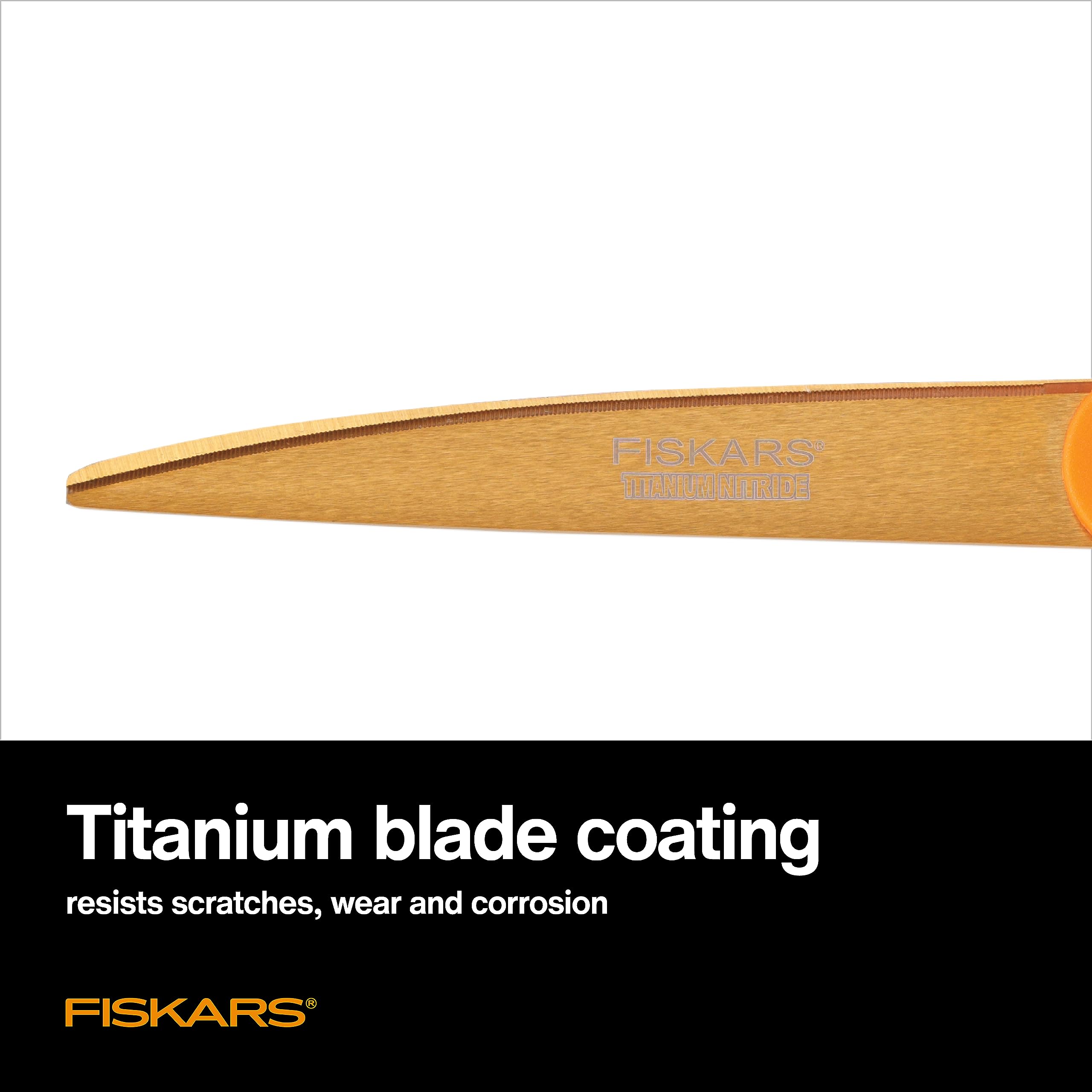 Foto 4 pulgar | Tijeras Shop Fiskars De Titanio Y Acero Inoxidable  23 Cm  Color Naranja - Venta Internacional.