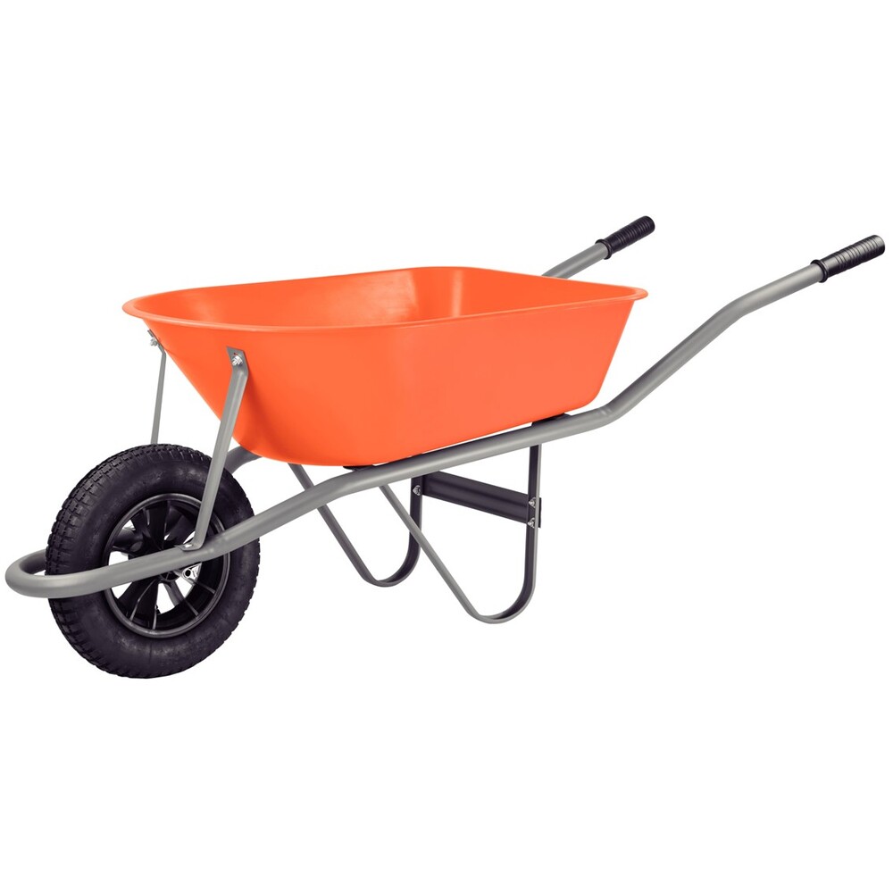 Carretilla con Caja Honda Plástica Tramontina 77717431 color Naranja 55 L