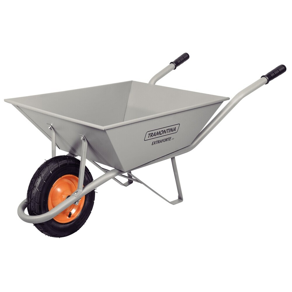 Carretilla con Caja Reforzada Tramontina 77714435 color Gris 65 L