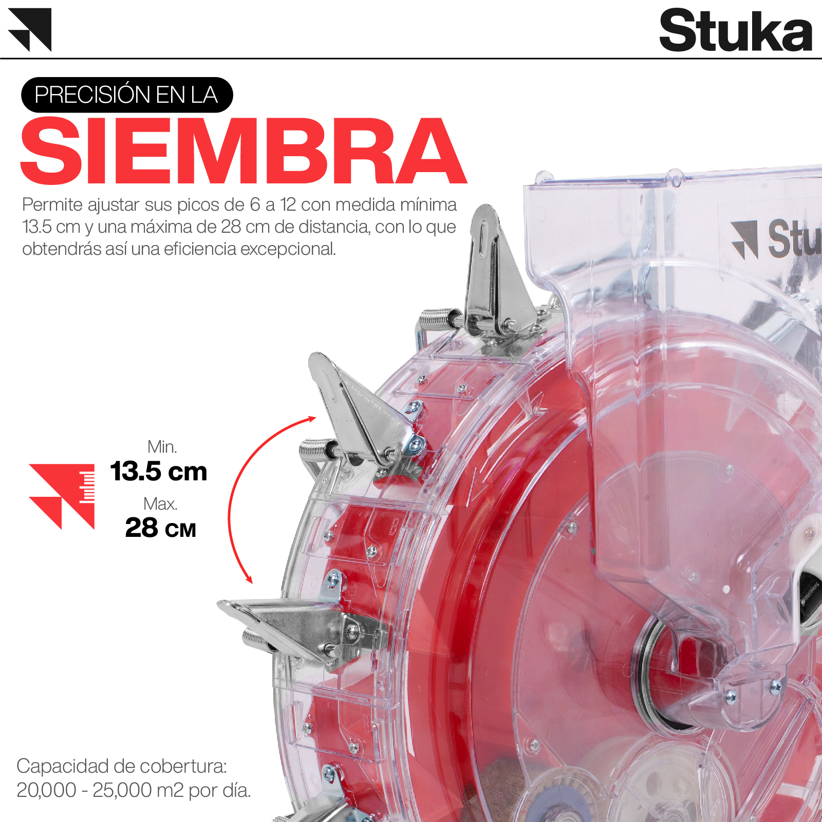 Foto 3 | Sembradora Manual de Semillas Forlí Stuka Naranja con Contenedor