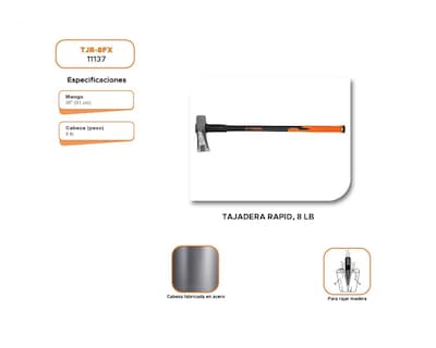 Foto 3 | Hacha Truper Mango Fibra de Vidrio 91 Cm