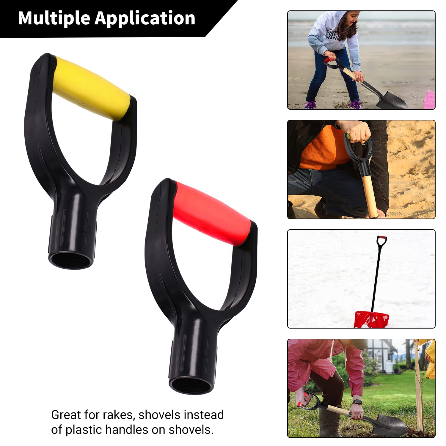 Foto 7 pulgar | Mango De Pala Mromax Shovel D Grip 32 Mm Pvc Amarillo-negro - Venta Internacional.