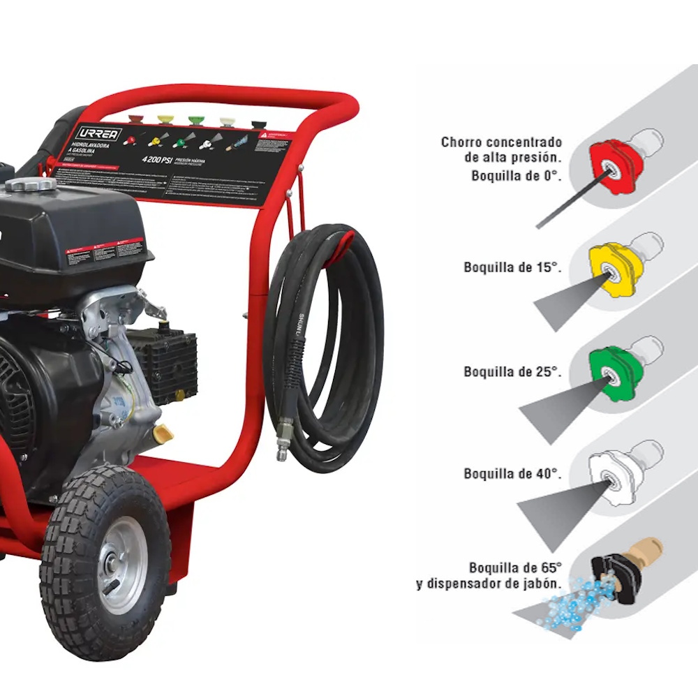 Foto 4 pulgar | Hidrolavadora A Gasolina 14 Hp 4200 Psi 12.1 L P/ Min Urrea