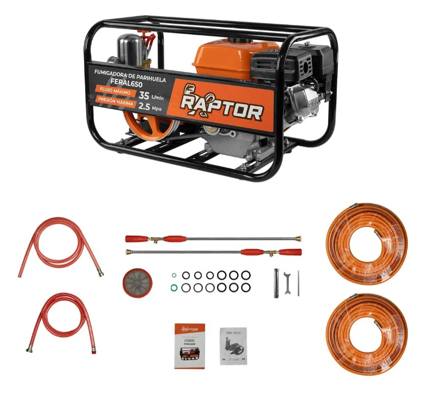 Foto 1 | Fumigadora De Parihuela Raptor C/motor 6.5 Hp Feral650 Naranja