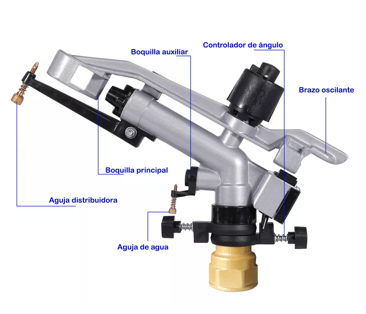 Foto 4 | Aspersor de Riego para Jardin 1-1/2 Riego Agrícola R-20-30m