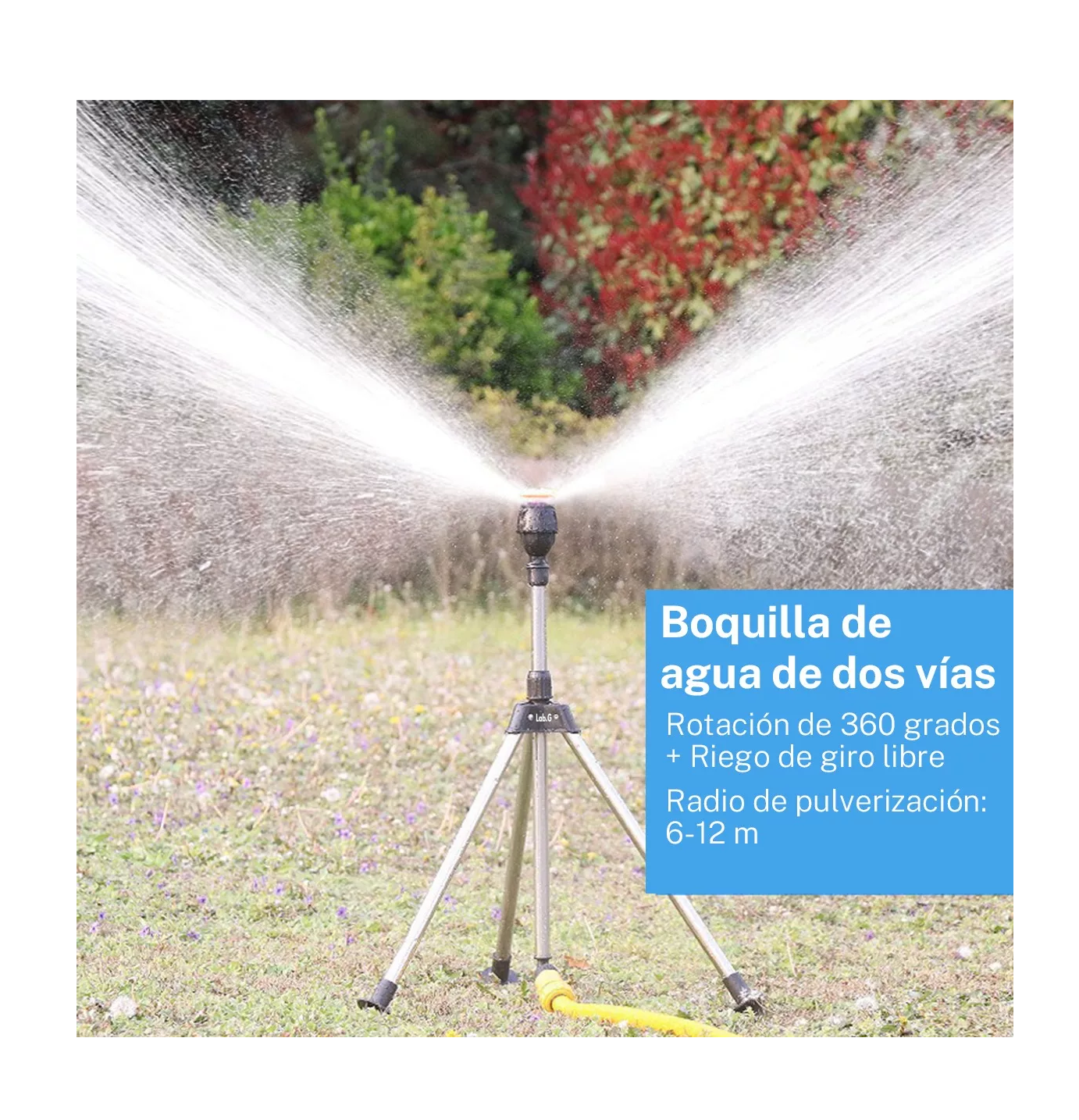 Foto 4 pulgar | Aspersor De Soporte Telescópico Con Trípode De Riego