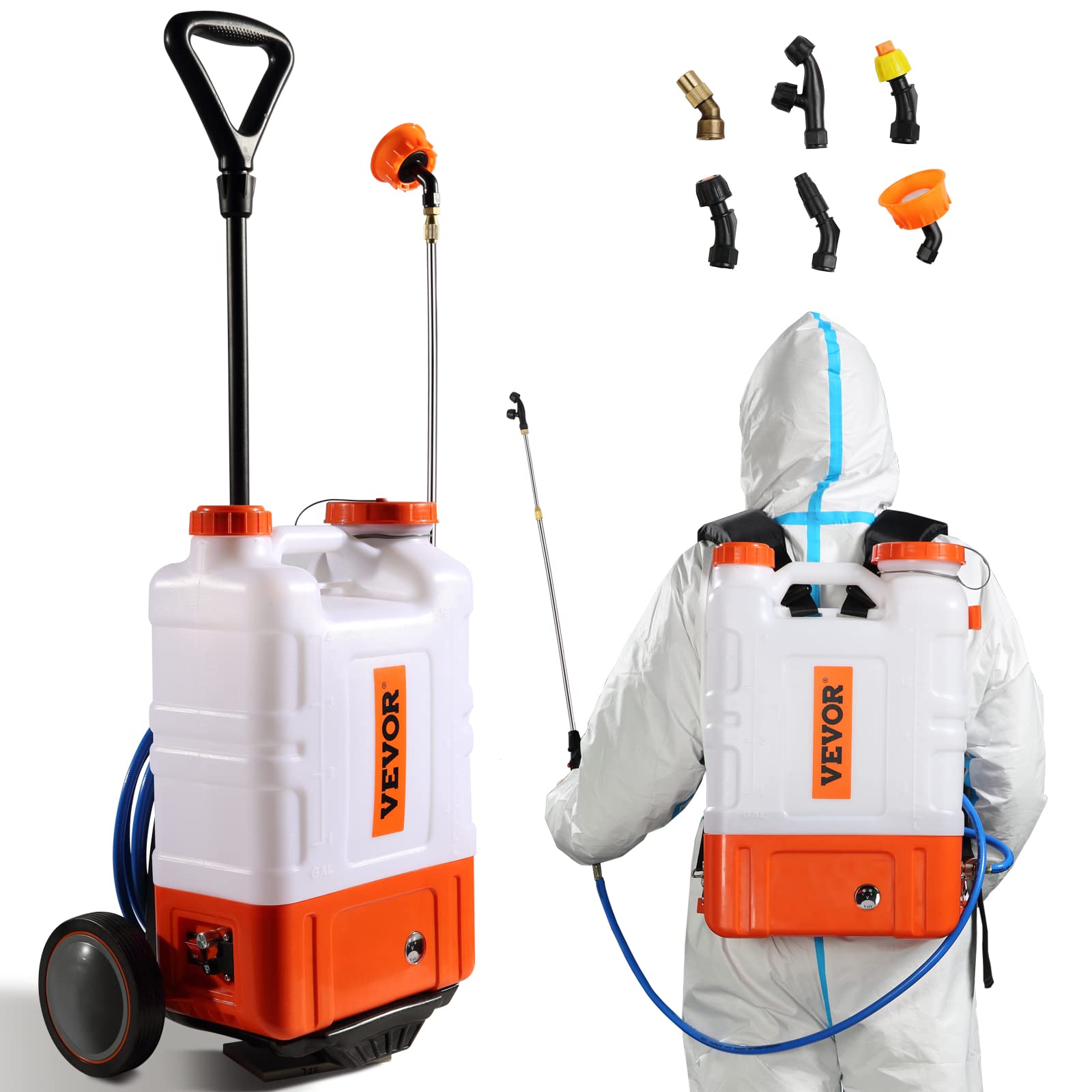 Pulverizador Tipo Mochila Con Batería Vevor De 15 Litros Con Carro De 94 Psi - Venta Internacional.
