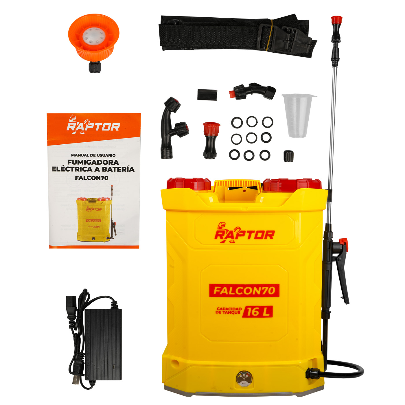 Foto 9 pulgar | Fumigadora Aspersora Eléctrica Raptor 16 Litros 12v/8a – Falcon70