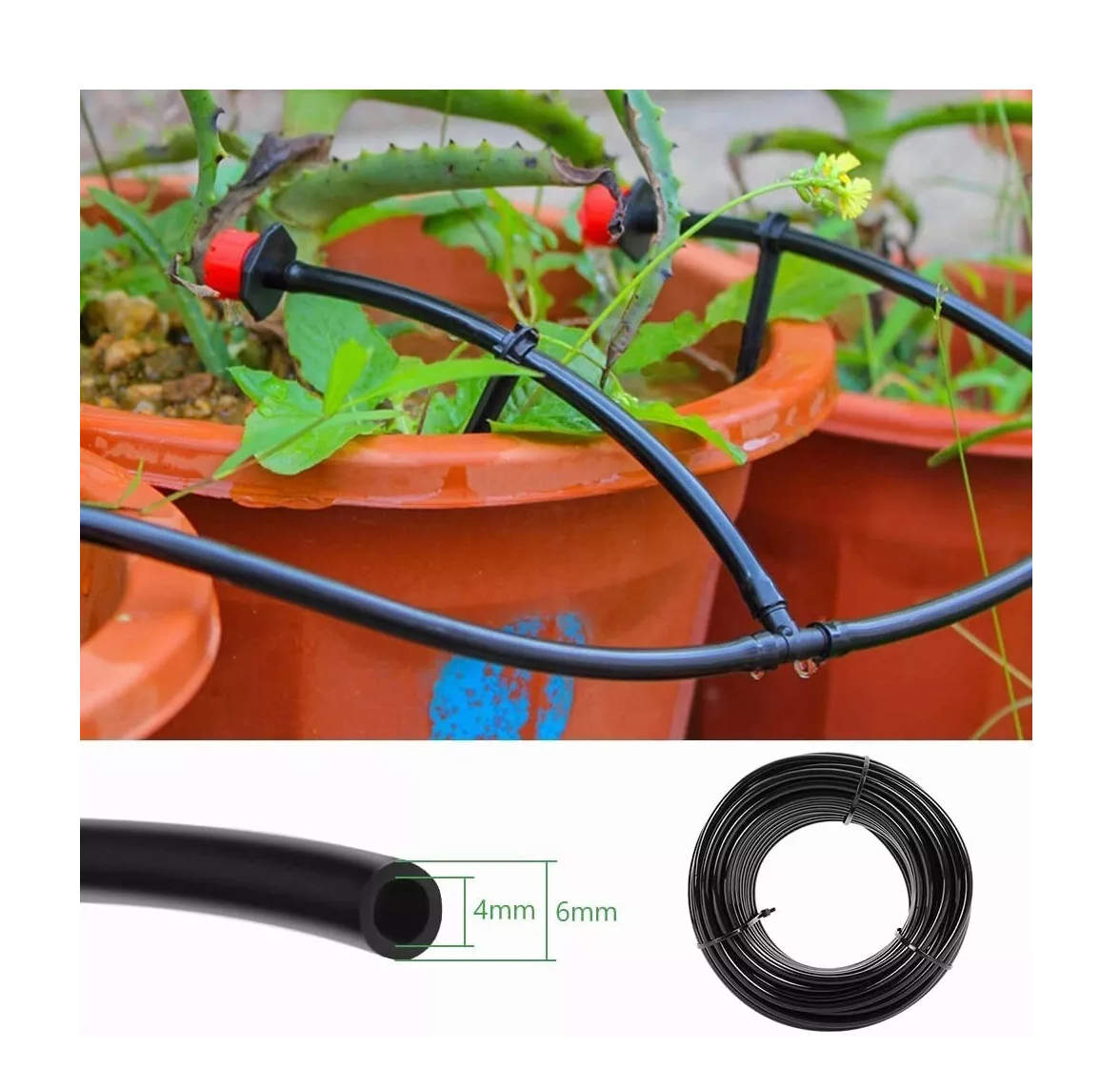 Foto 4 pulgar | Sistema de Riego Automático por Goteo Belug color Negro 50m 211 Piezas