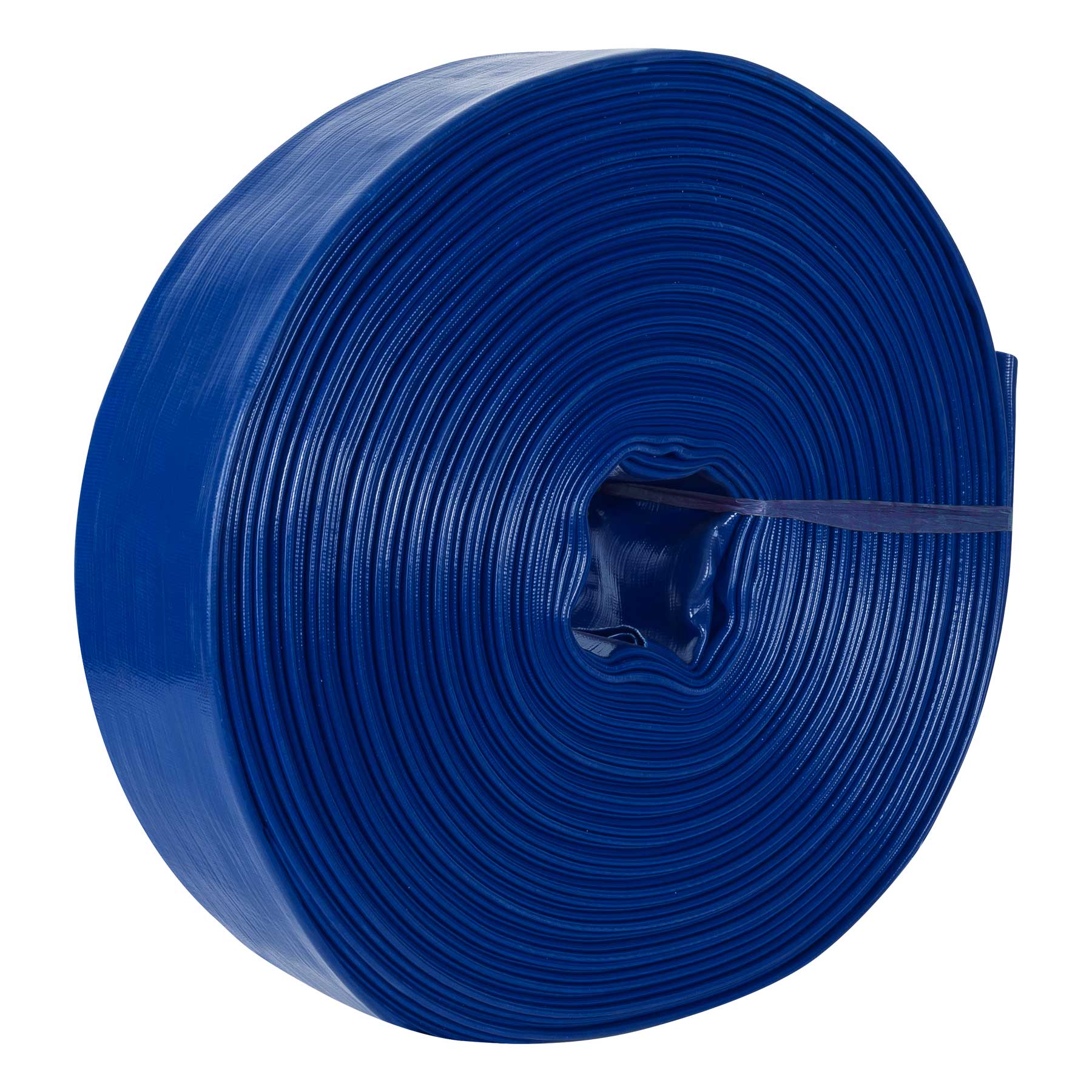 Rollo de Manguera Plana Truper color Azul de 3" X 50M de Descarga para Motobomba