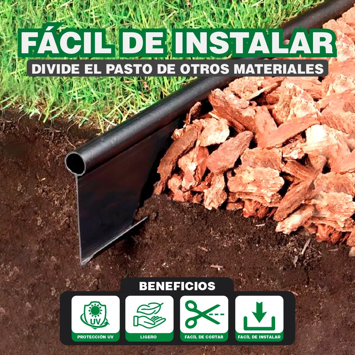 Foto 3 pulgar | Borde Separador para Jardin Rollo 18 m Grueso
